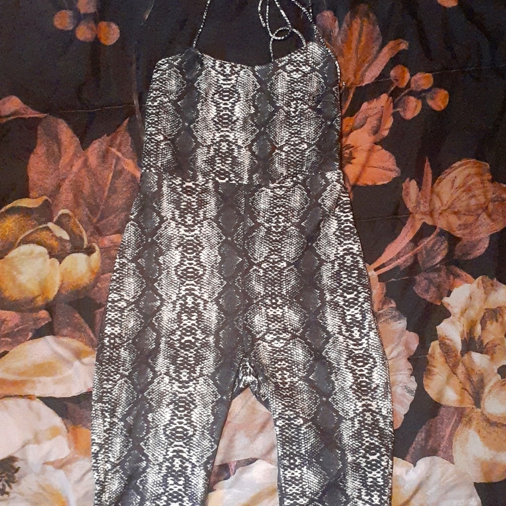 **NWT Fashion Nova Snakeskin Romper